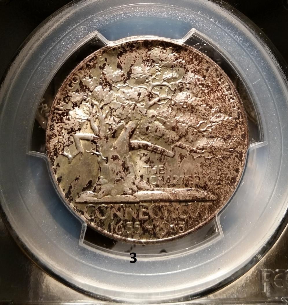 3-Each-1935-Connecticut-Halves-You-Vs.-PCGS-And-NGC-And-One-Original-Box.