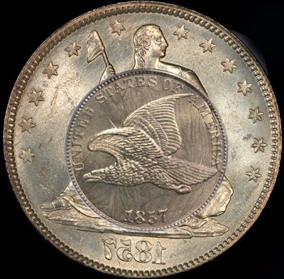 1857-Flying-Eagle---Die-Clash