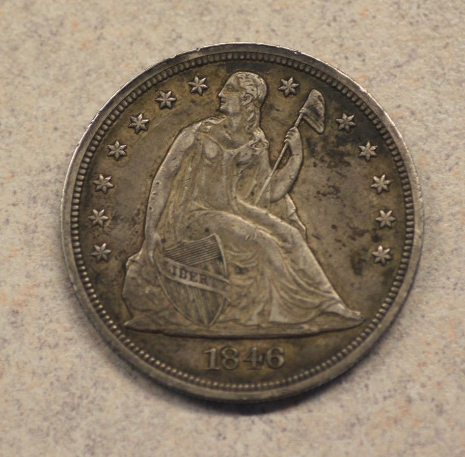 1846-Seated-Dollar-For-Grading.-My-Impulse-Buy-: