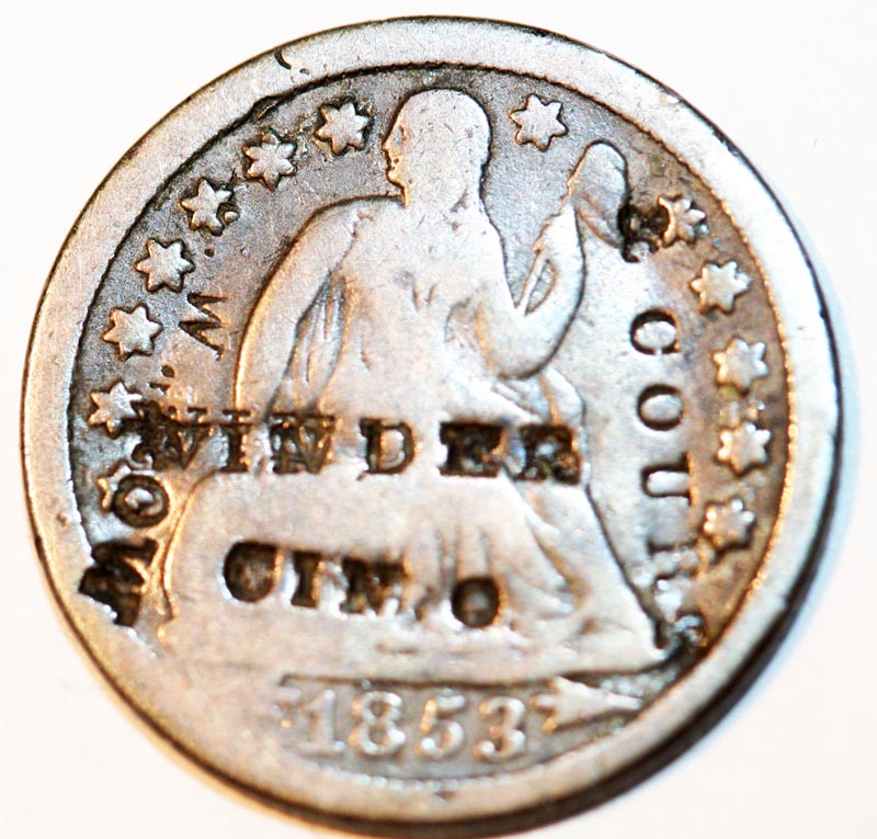 Unusual-Counterstamped-Seated-Dime-From-Cincinnati,-Ohio