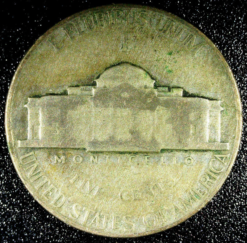 1945-P-Jefferson-Nickel-Missing-Lower-Half-Of-Date.--Mint-Error,-Or-Post-Mint-Damage?