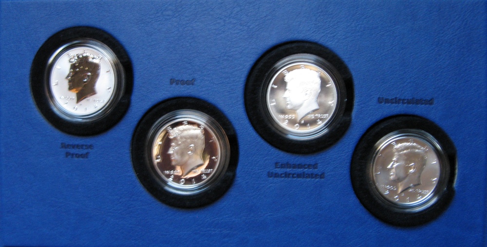 2014-P&d-SP-69-50-Anniversary-Kennedy-Half-Set.-**-First-Strike-**