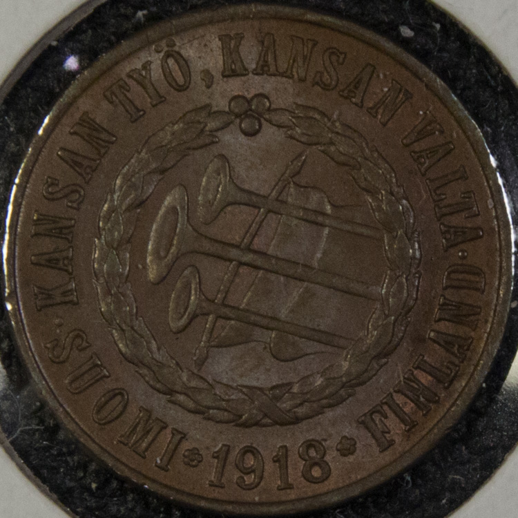Finland-1918-5-Pennia-KM-21-Grade?