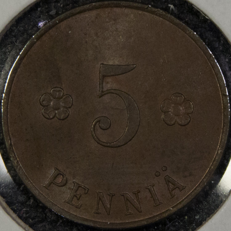 Finland-1918-5-Pennia-KM-21-Grade?