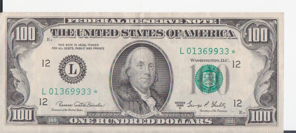 1969-C-100-Dollar-Star-Note-L-Block