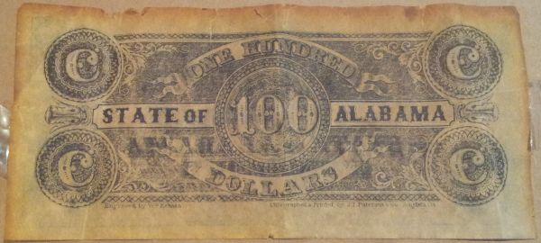 Alabama-Confederate-$100-Bill,-Real-Or-Fake