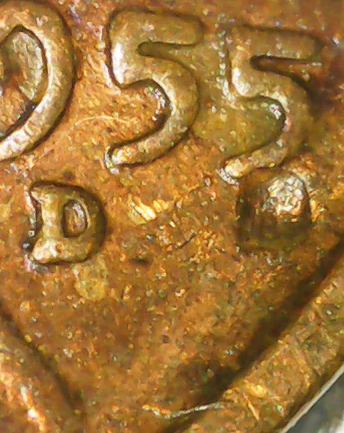 1955-D-Lincoln-Wheat-Cent--Penny-Extra-D