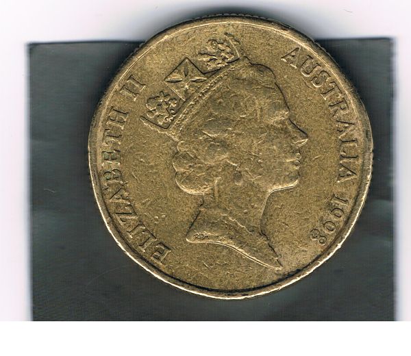 1998-Australian-$1.00-Coin-...-Baby-Possum-On-Back-Of-Roo