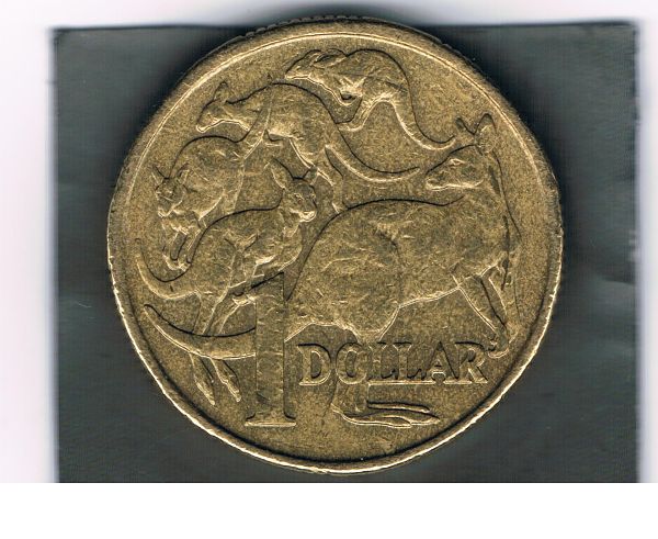 1998-Australian-$1.00-Coin-...-Baby-Possum-On-Back-Of-Roo