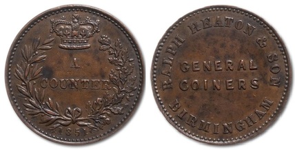Heaton/Birmingham-Mint-Advertising,-Specimen-And-Pattern-Pieces