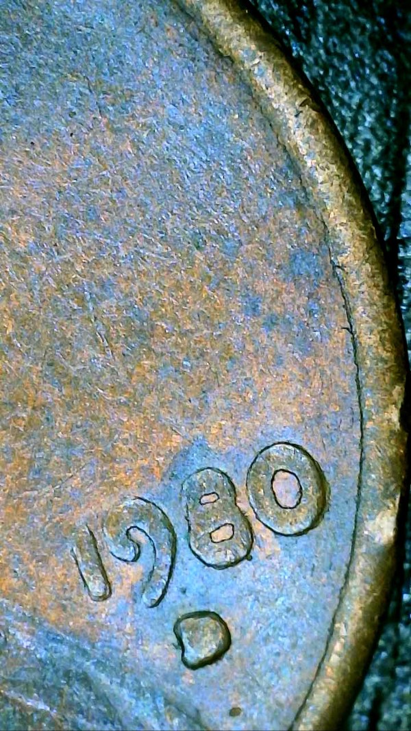 1980-D--Lincoln-Cent-Struck-Multiple-Times-Obverse-And-Reverse