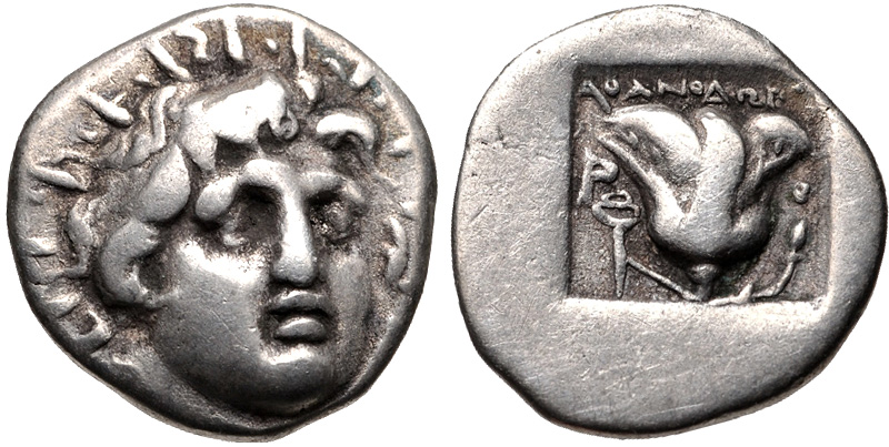 Rhodian-Hemidrachm---Magistrate?