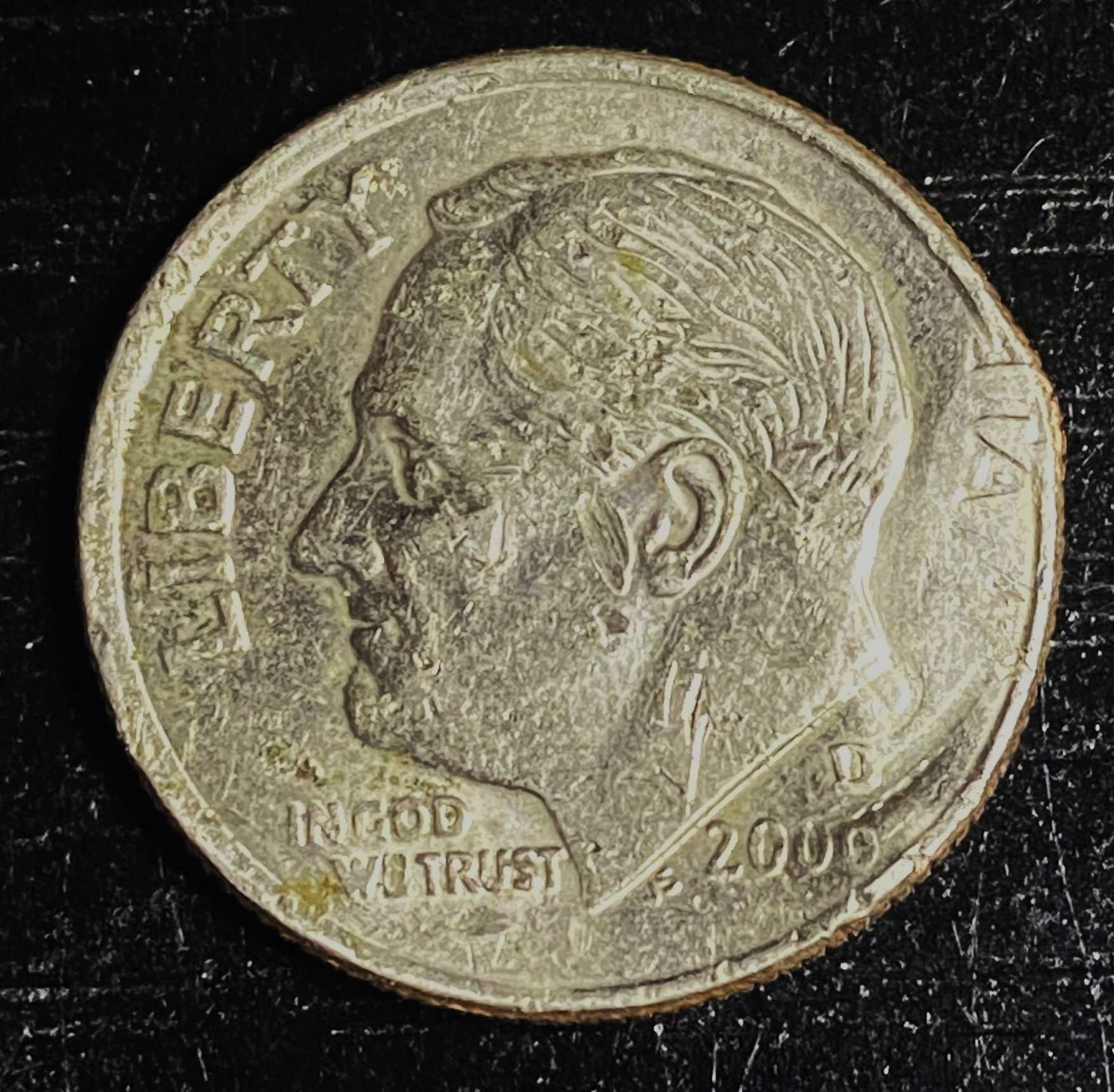 2000-D-Dime-Error,-REV-Imprint-On-Obv