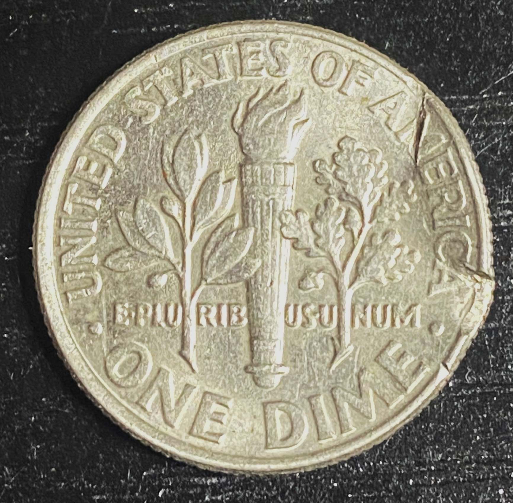 2000-D-Dime-Error,-REV-Imprint-On-Obv