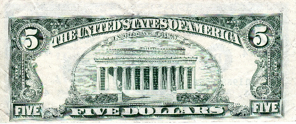 1969c-US-$5-Bill.-The-Front-And-Back-Are-Not-The-Same-Size?