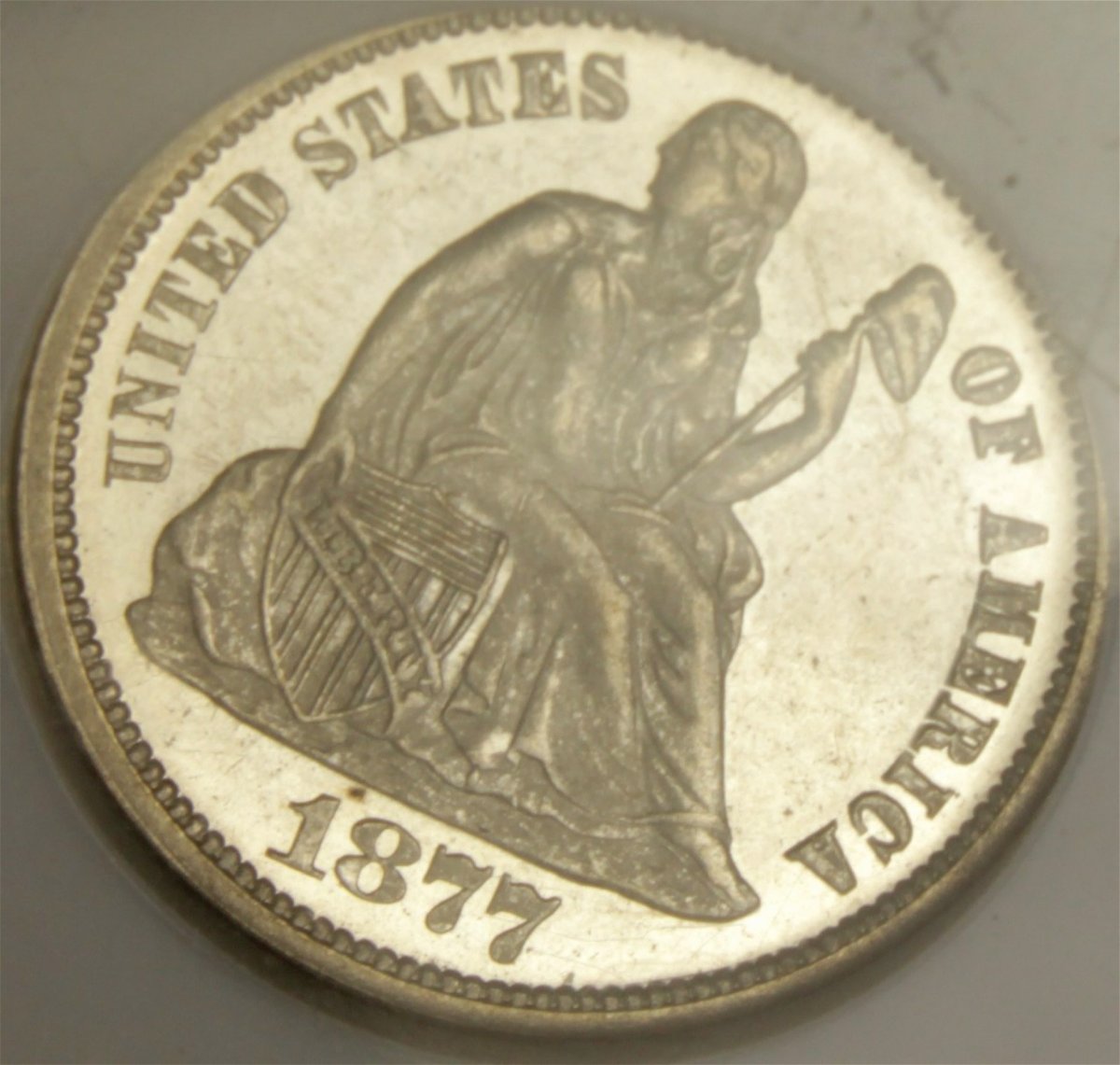 1877-Seated-Liberty-Dime,-Graded-MS-66-By-NGC