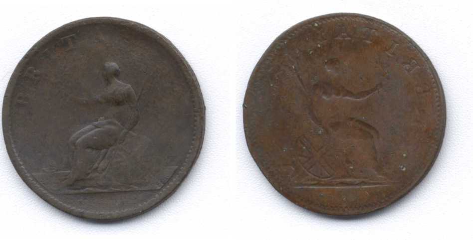 Brockage-Pair-George-III-1/2ds