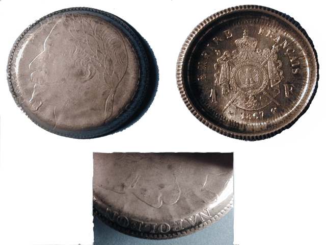 French-1867-One-Franc-Die-Cap