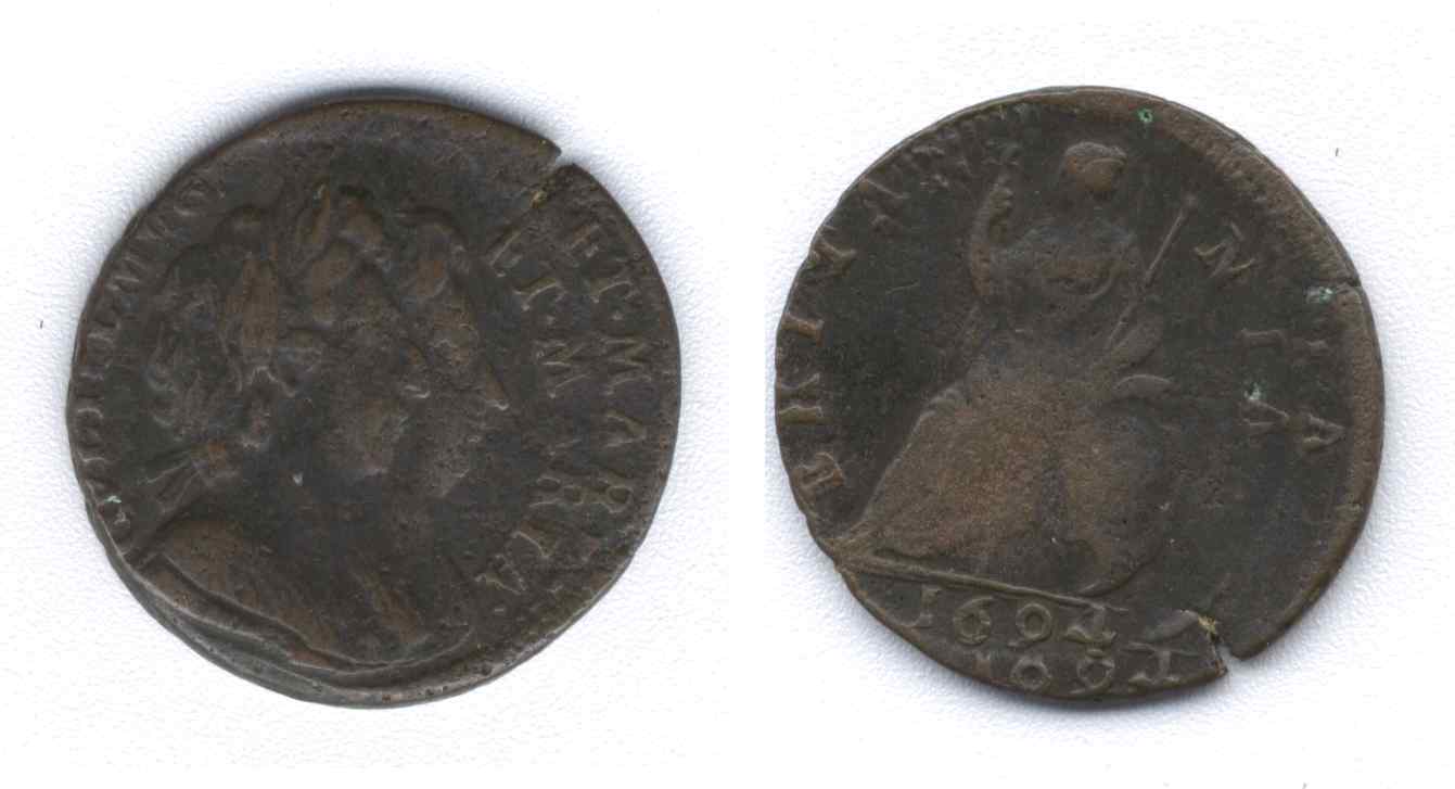 Some-William-&-Mary-1694-Farthing-Mis-Strikes