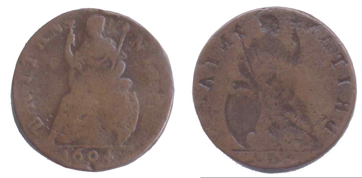 Some-William-&-Mary-1694-Farthing-Mis-Strikes