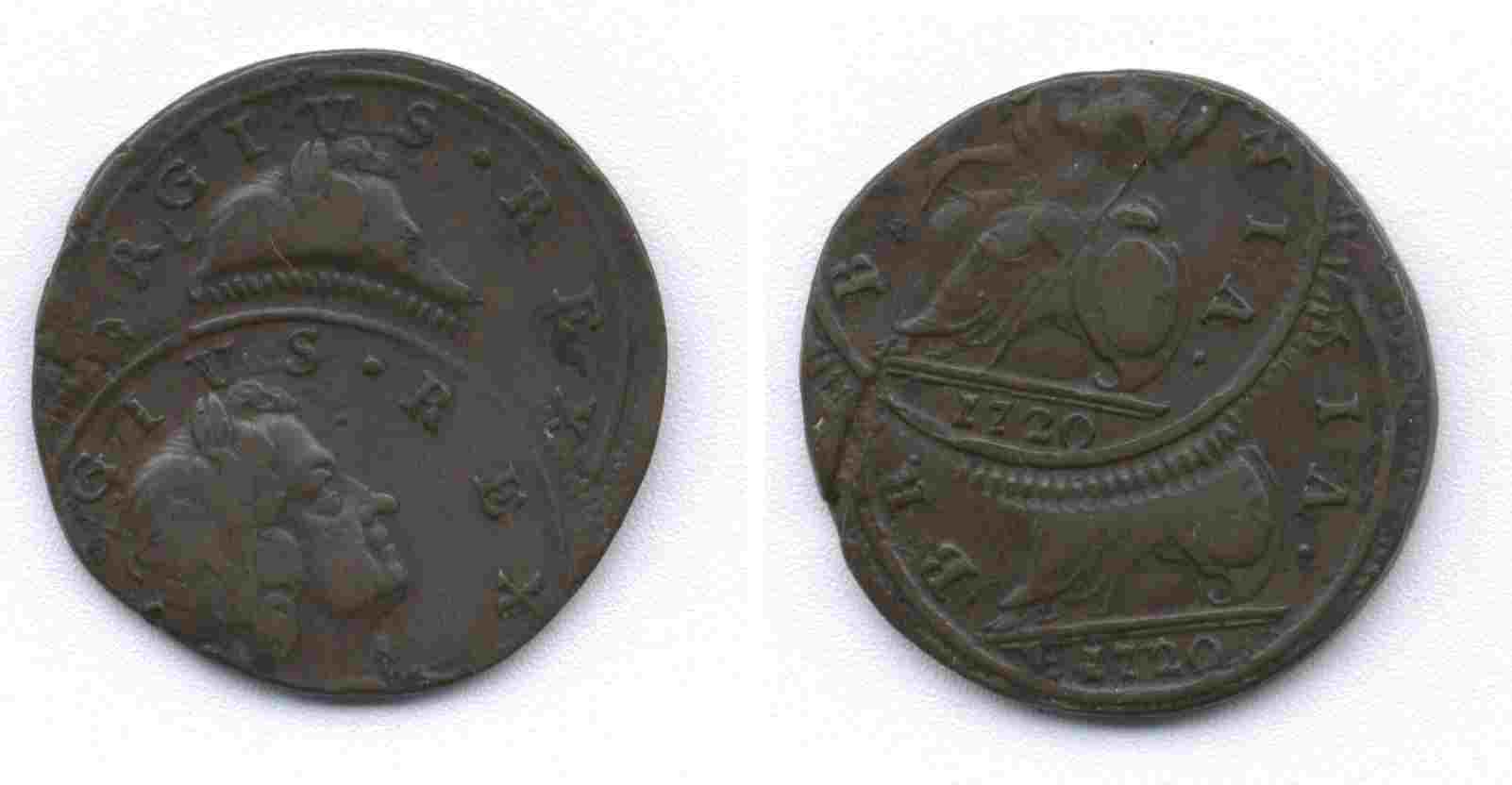1720-Great-Britain-1/4-P-Triple-Struck