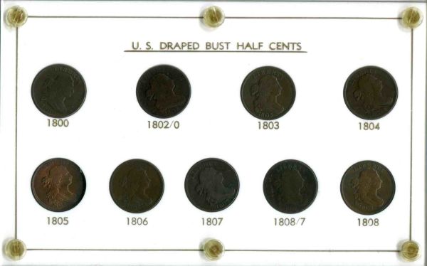 Draped-Bust-Half-Cent-Set