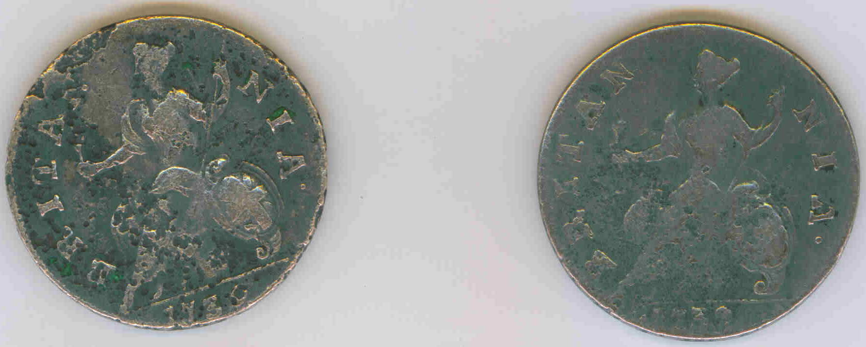 British-Coins-|-George-II-Halfpennies