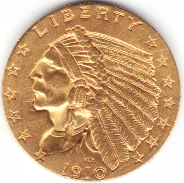 1910-$2.5-Indian-Head