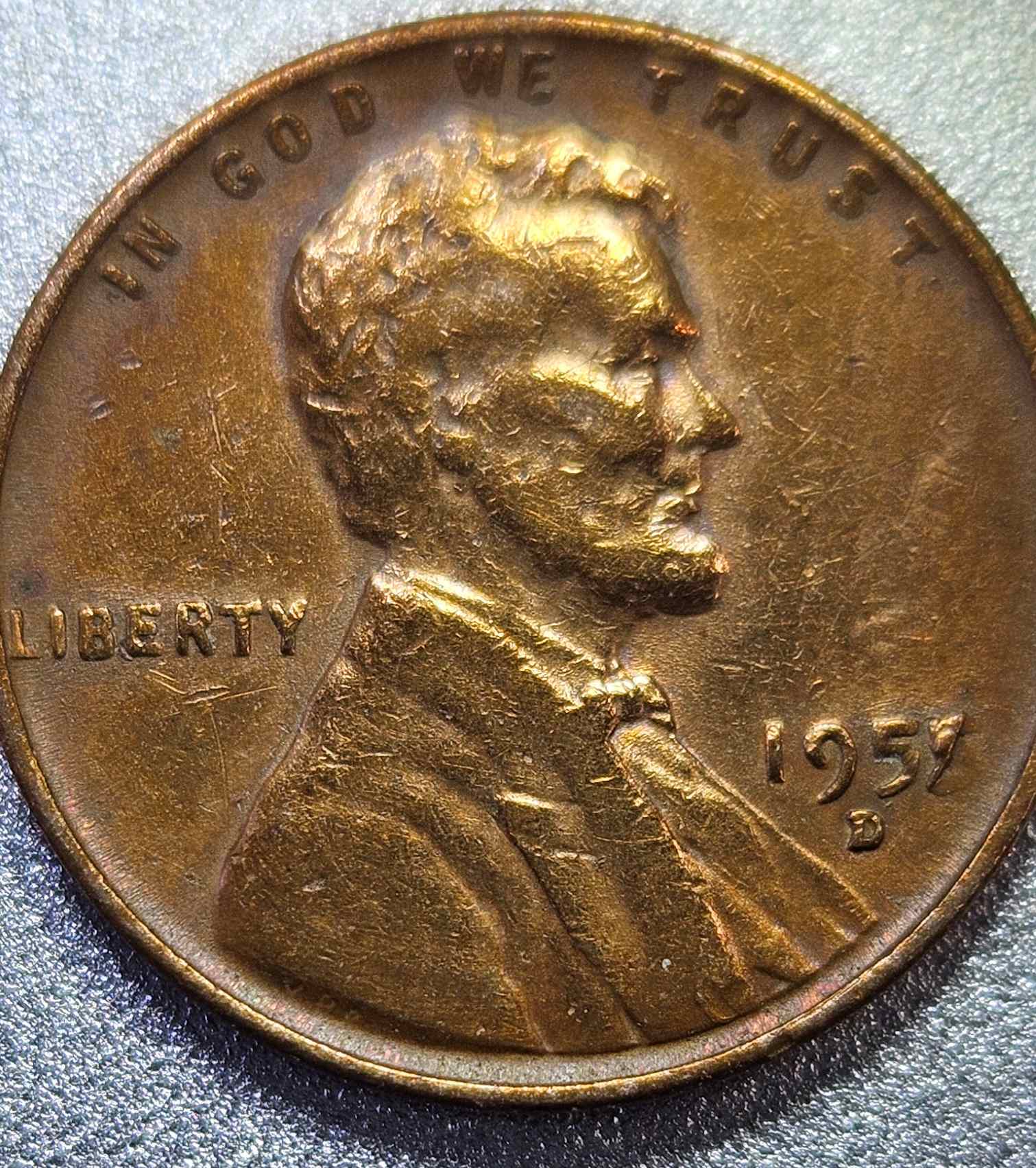 1955?-Or-1957-Wheat-Penny,-With-Weird-Eye-Orbital