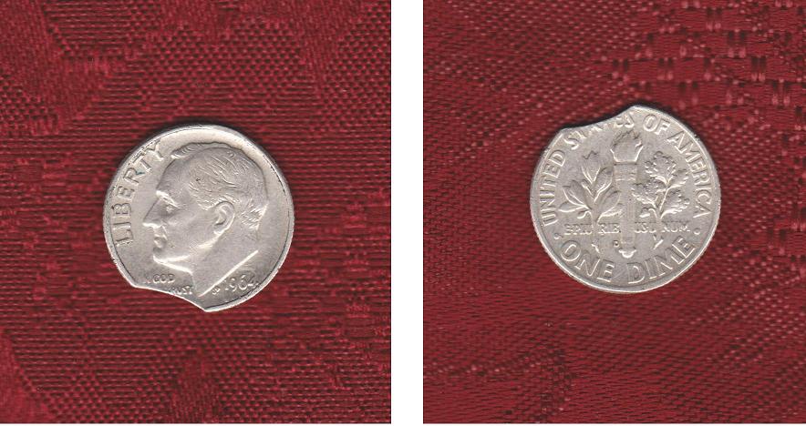 1964-D-Roosevelt-Dime-With-Clip