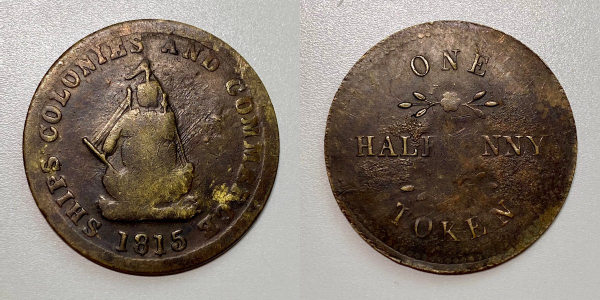 The-1815-Ships-Colonies-And-Commerce-Token,-Breton-995-Pe-9A
