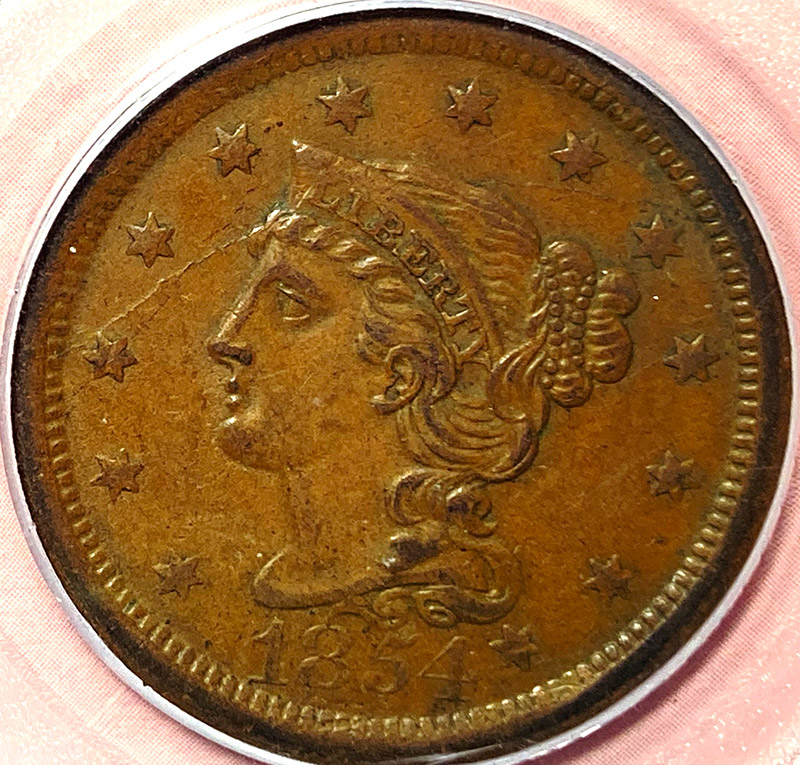 1854-Braided-Hair-Cent---Seller's-Pics---Slabbed---Thoughts?
