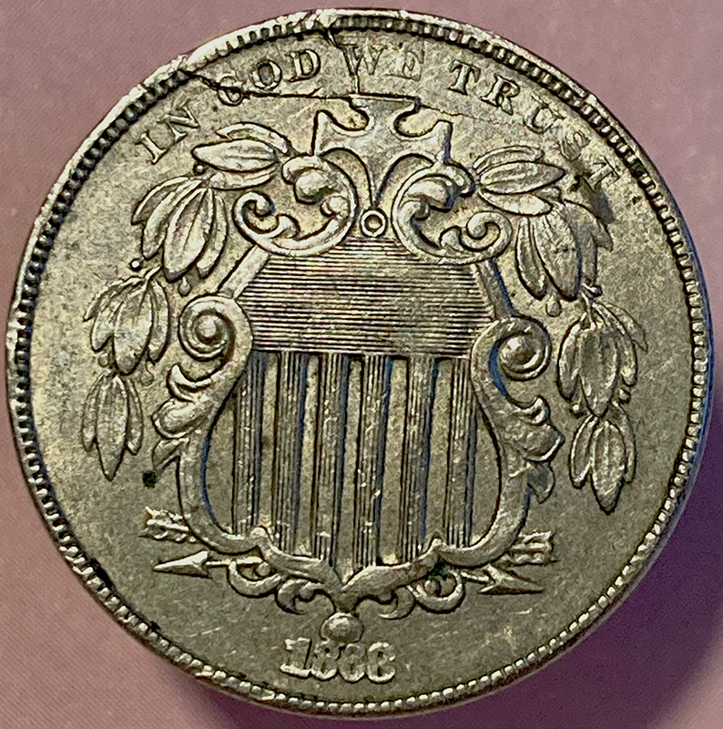 1868-Shield-Nickel-With-Big-Die-Break