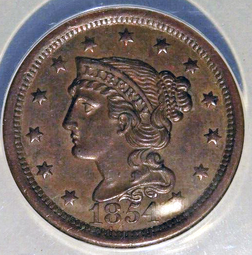 1854-Braided-Hair-Cent---Seller's-Pics---Slabbed---Thoughts?