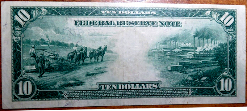 1914-Federal-Reserve-$10-Note-For-Evaluation-And-Comments