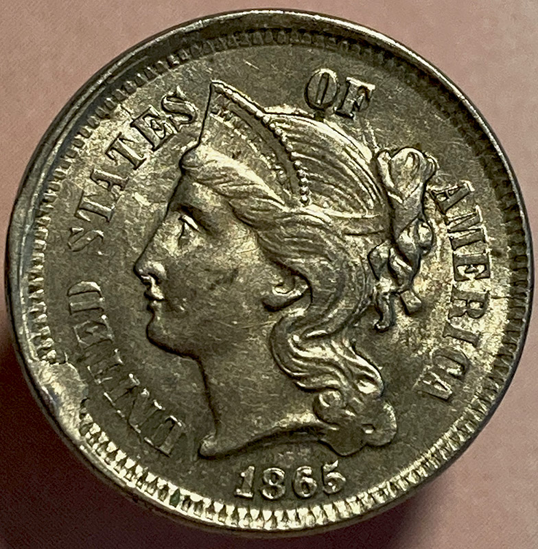 1865-3-Cent-For-Grade-And-Evaluation