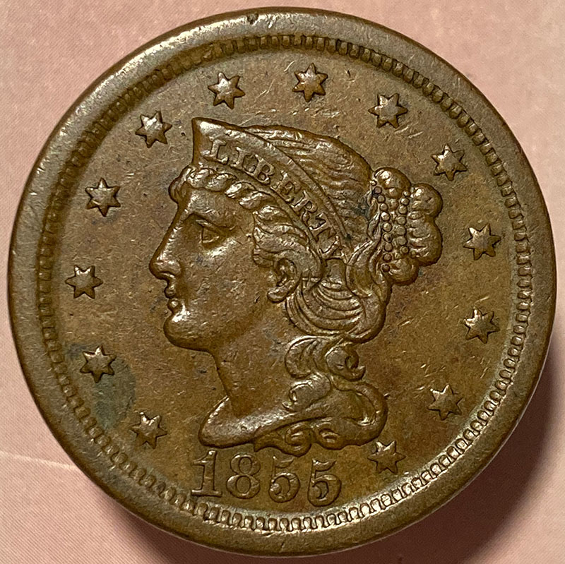 1855-Braided-Hair-Large-Cent---Trying-To-Nail-Down-Variety