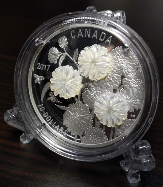 RCM-New-Release:-2017-Pearl-Flowers---1-Oz.-Pure-Silver-Coin