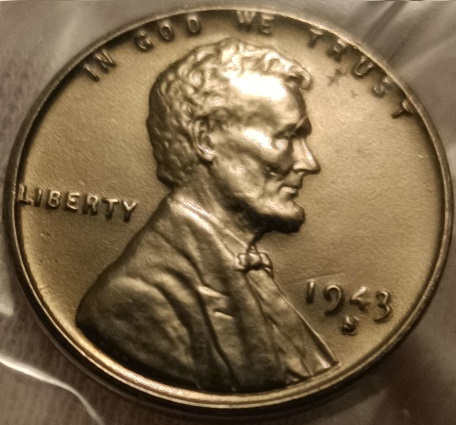 1943-S-Steel-Wheat-Penny-In-Excellent-Condition