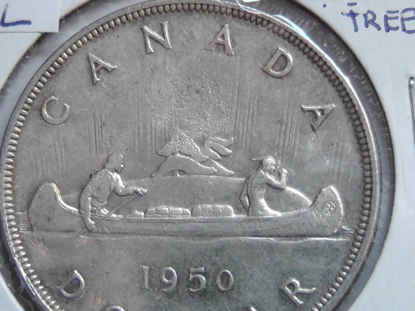 Canada-1950-Silver-Dollar--No-Tree