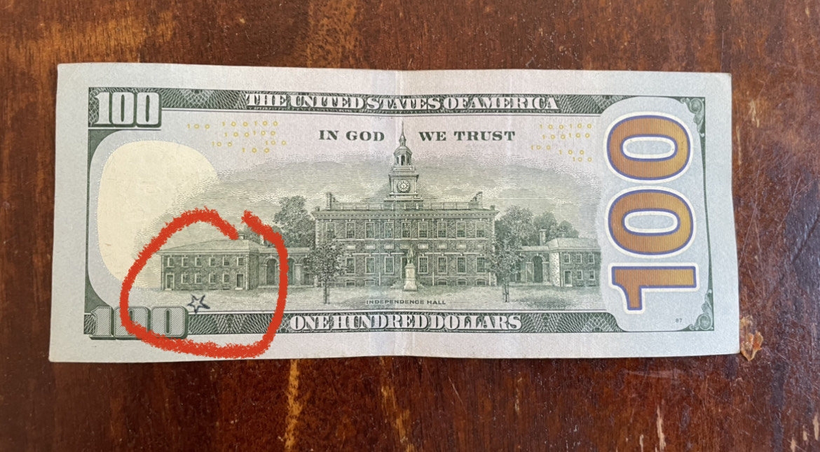 $100-Bill-With-Printed-Star