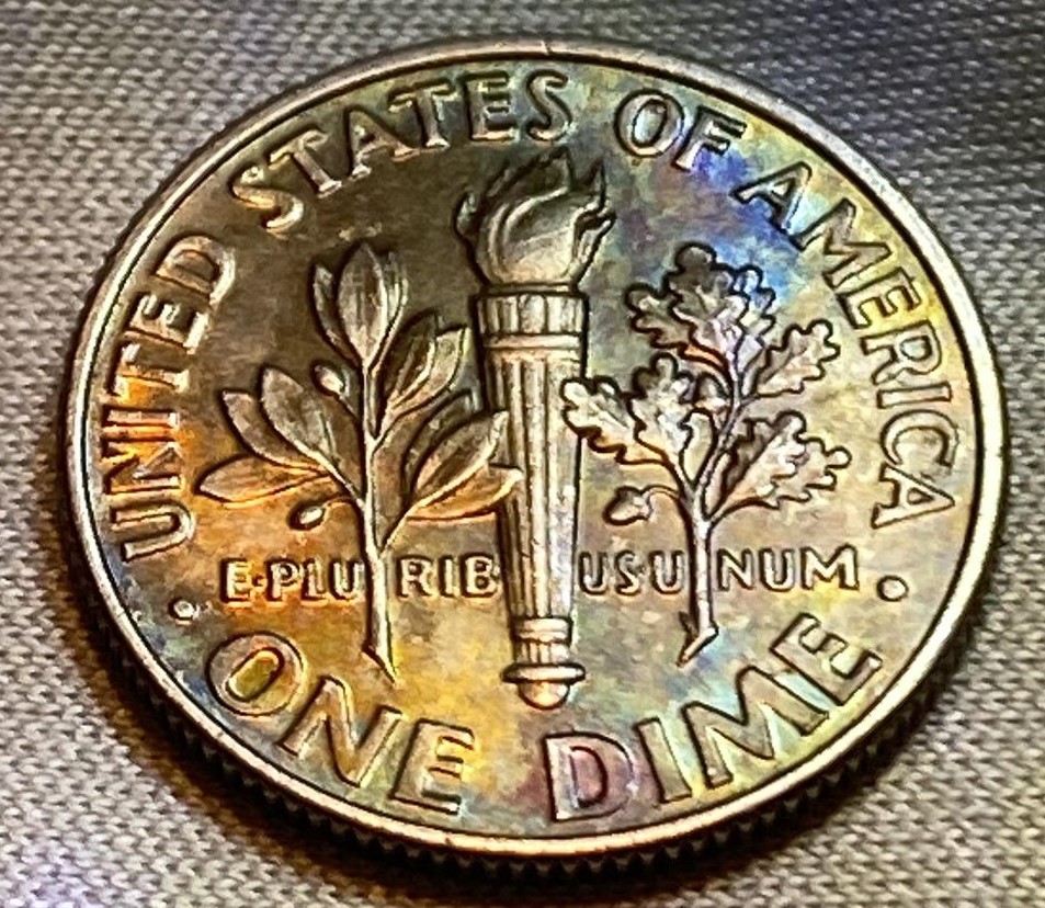 2022-P-Dime-Different-Colors---Damage-After-Minting?