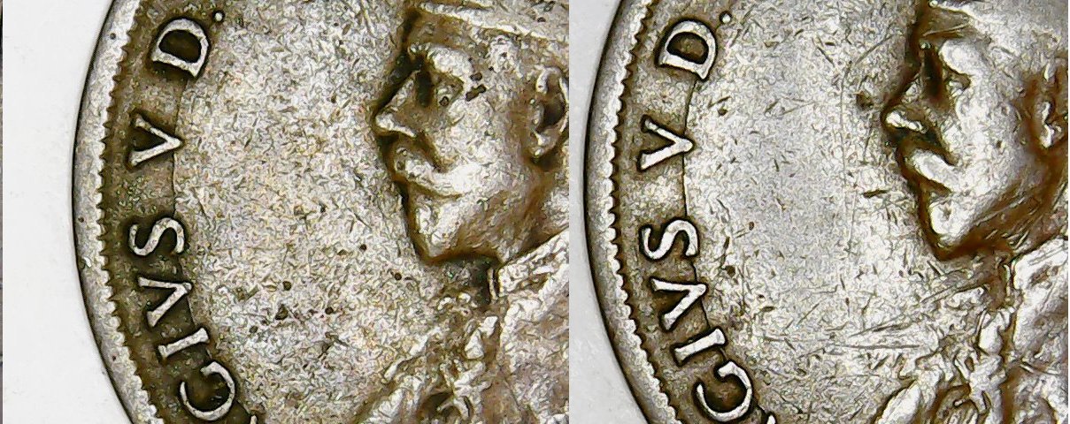 2-X-1924-Pennies--With-2-Identical-Die-Cracks.-Twins?