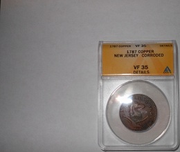 I-Have-1787-Copper-New-Jersey-Graded-By-ANACS-As-VF35