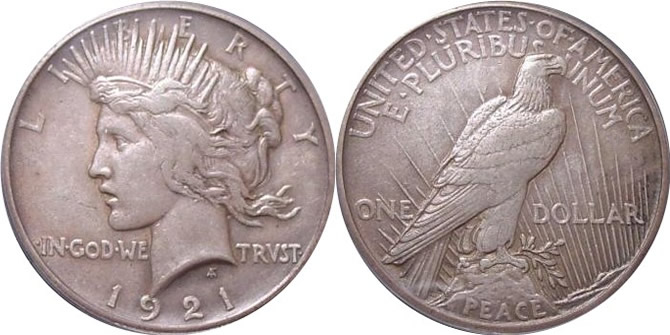1921-Peace-Dollar-For-Grading