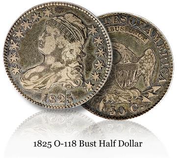 Click to See if There's a Larger Image! Rare-1825-O-118-Bust-Half-To-Be-Offered-By-Heritage
