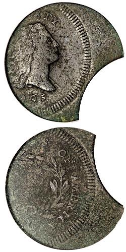 1795-Half-Cent---Double-Error-Off-Center-And-Clipped