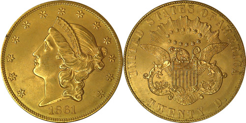 Superb-1861-P-Paquet-Reverse--Double-Eagle-At-ANA-Convention