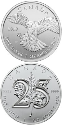 Save-On-2014-Peregrine-Falcon-/-25th-Anniversary-Maple-Leaf