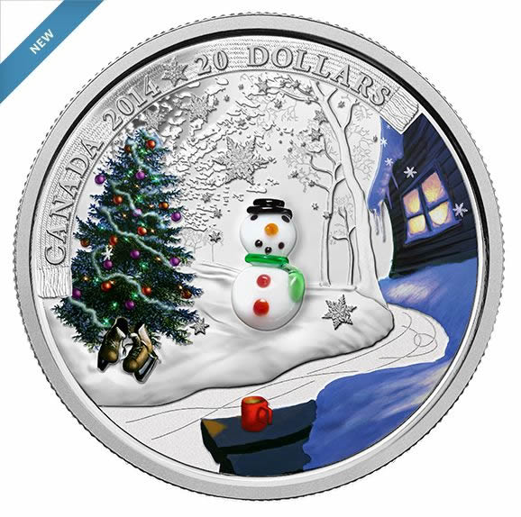 1-Oz.-Fine-Silver-Coin-Venetian-Glass-Snowman